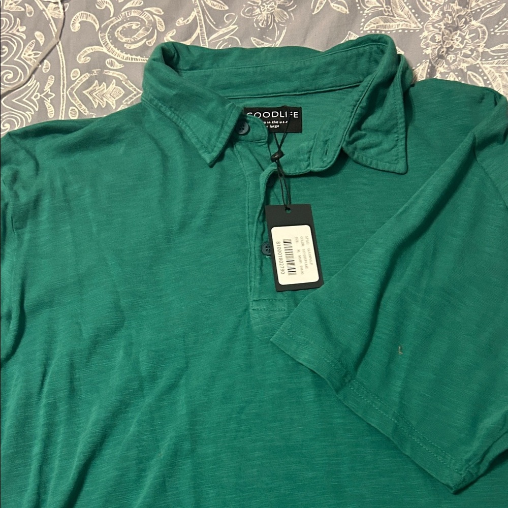 Goodlife Men's Teal Polo Shirt